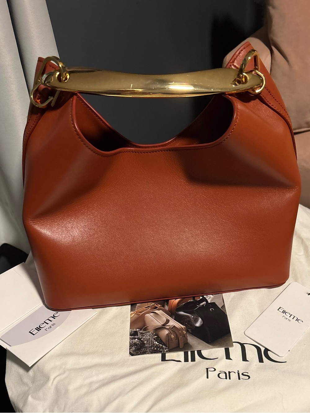 Elleme Small Boomerang Bag in Terracotta - Picture 4 of 16